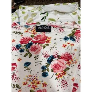milk snob flowered nursing smocks LOT OF 2
